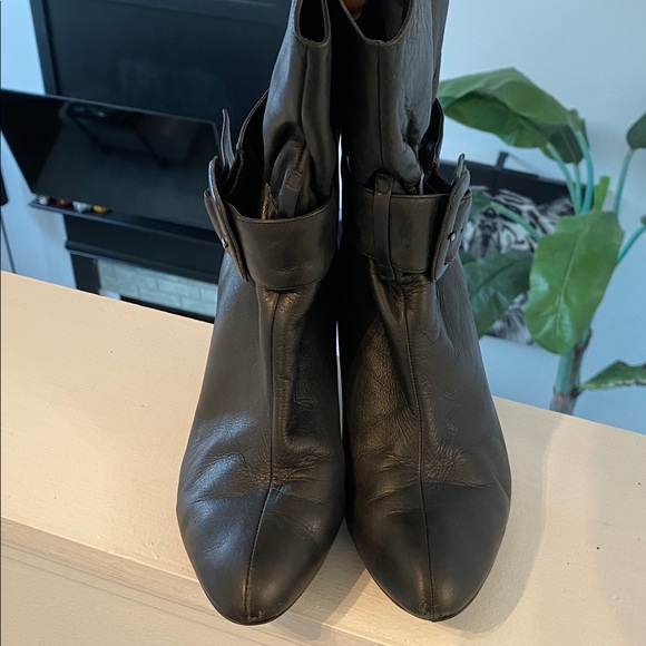 Ganni Black Heeled Leather Boots - Picture 3 of 5